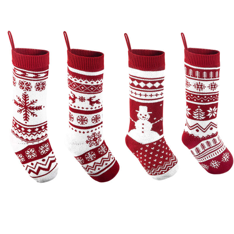 Christmas Gift Bag Knitted Socks Pendant