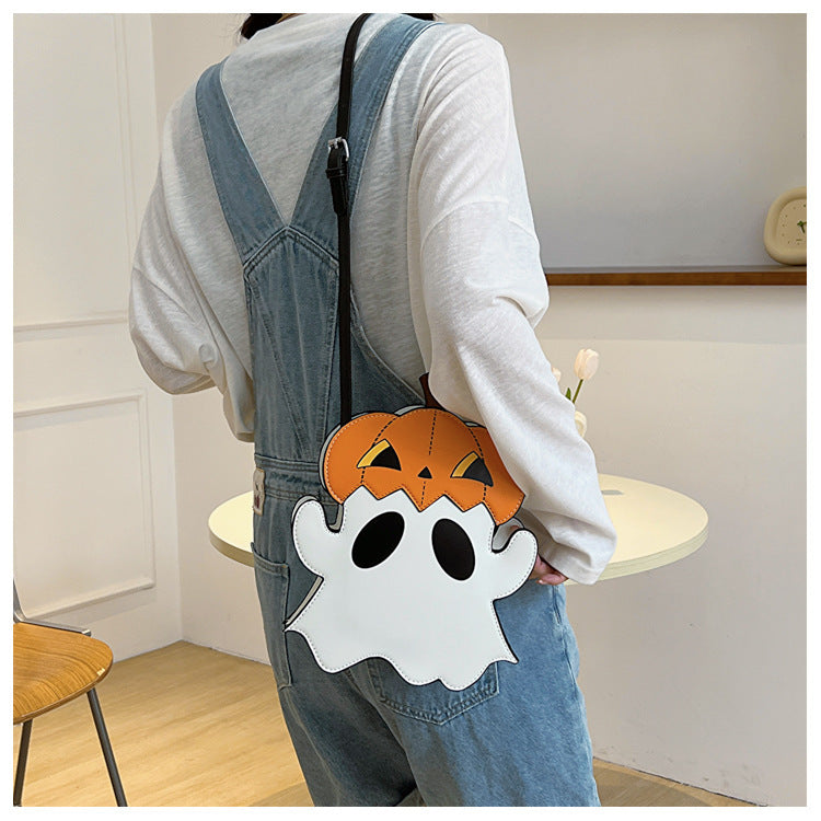 Halloween Square Pouch Eccentric Personality Pumpkin Shoulder Bag