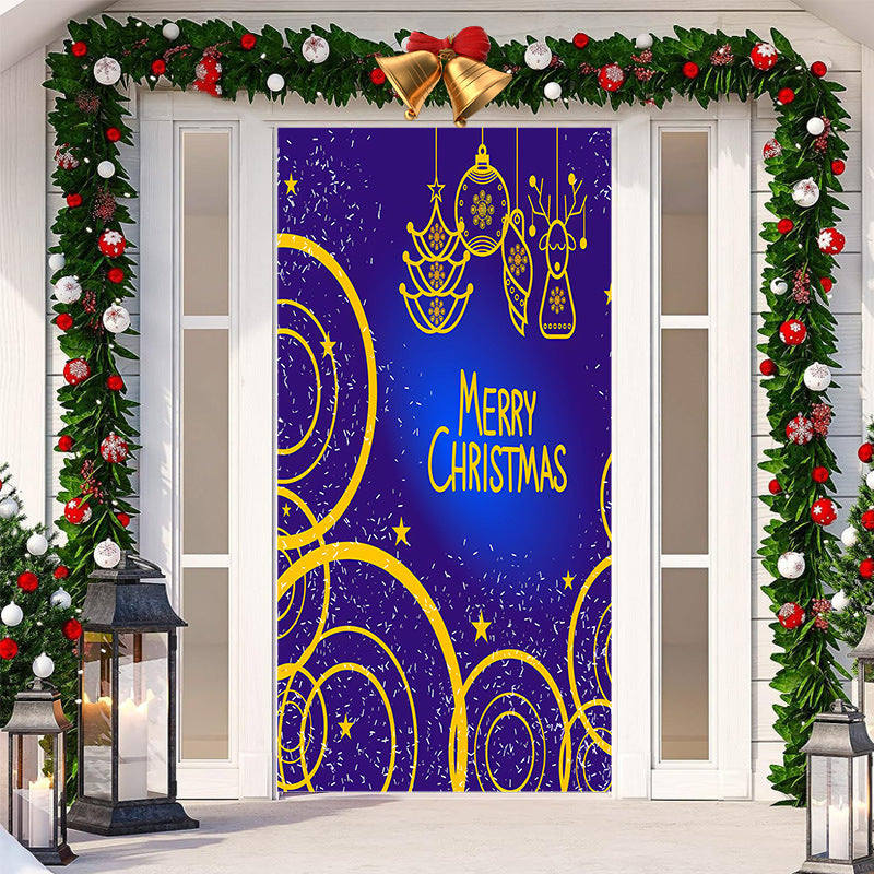 Christmas Festival Door Set Decorative Cloth, Christmas Decoration, Holiday Ornaments, Christmas Decoration Items, Christmas Outdoor Banner, Christmas festive banner