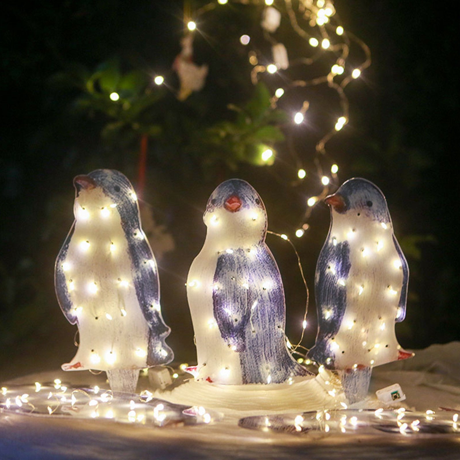 Christmas Glowing Penguin Christmas Acrylic Ornament