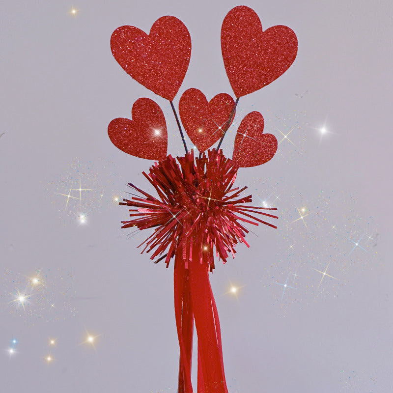 Fashion Headband Holiday Party Headdress Red Paillette Love Headband, Valentine's Day decor, Romantic home accents, Heart-themed decorations, Cupid-inspired ornaments, Love-themed party supplies, Red and pink decor, Valentine's Day table settings, Romantic ambiance accessories, Heart-shaped embellishments, Valentine's Day home embellishments