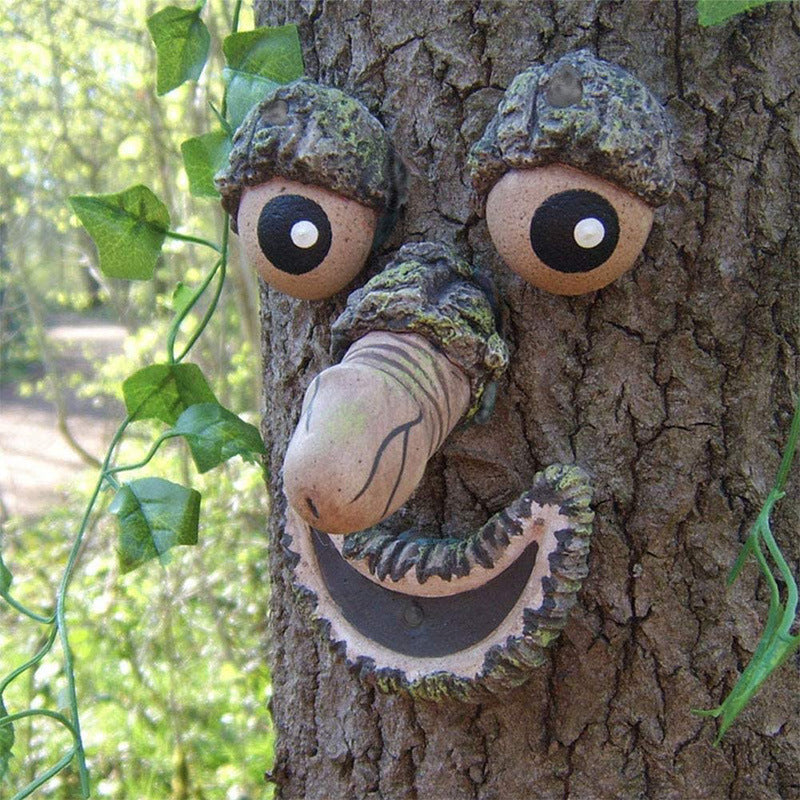 Tree Face Big Eyes Tree Ghost Funny Expression Halloween Easter Decoration Outdoor Creative Garden Dress Up Props, Pumpkin lanterns, Jack o Lanterns, Halloween Lights, Halloween Decoration Ornaments, Halloween inflatables, carved pumpkins, Halloween wreaths, Halloween Candles.