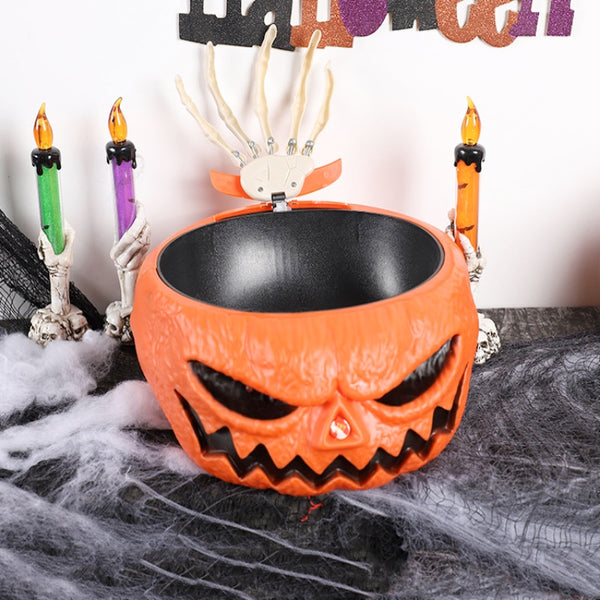 Halloween Dress Up Electric Talking Pumpkin Candy Bowl