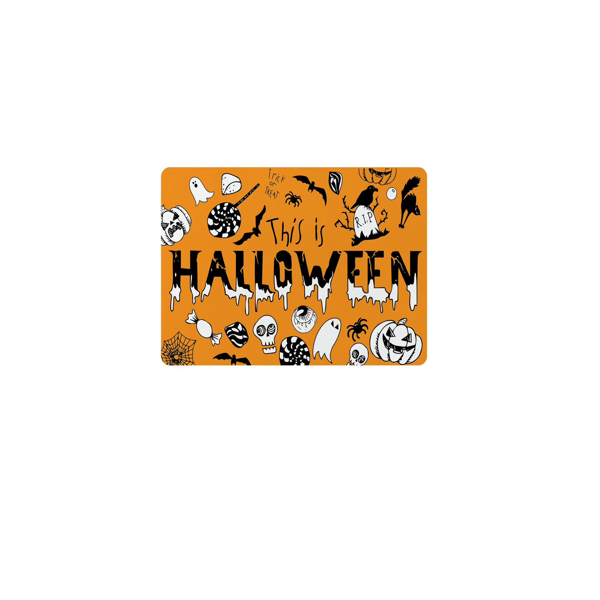 Halloween Pumpkin Printing Kitchen Countertop Water Draining Pad