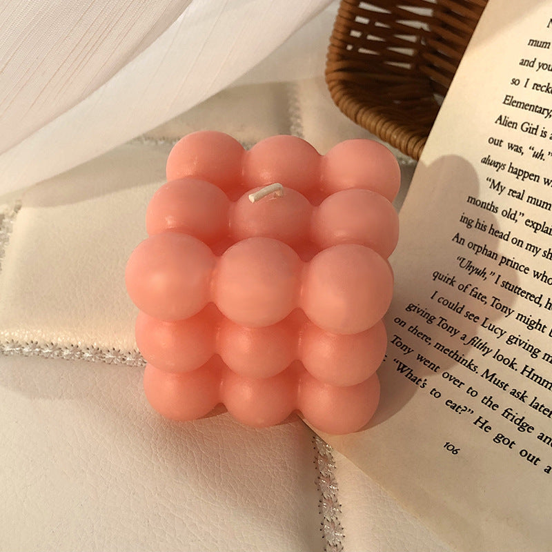 Creative Rubik's Cube Aromatherapy Candle Lamp, Silicone candle molds, Geometric candle molds, DIY candle making molds, Aromatherapy Candle, Sented candle, candles, 