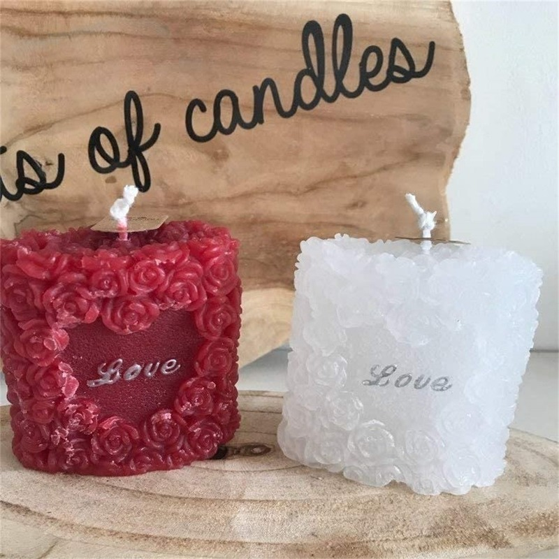 Rose Column Candle DIY Romantic Rose Cake Decoration Mold, Geometric candle molds, Abstract candle molds, DIY candle making molds, Decognomes, Silicone candle molds, Candle Molds, Aromatherapy Candles, Scented Candle,