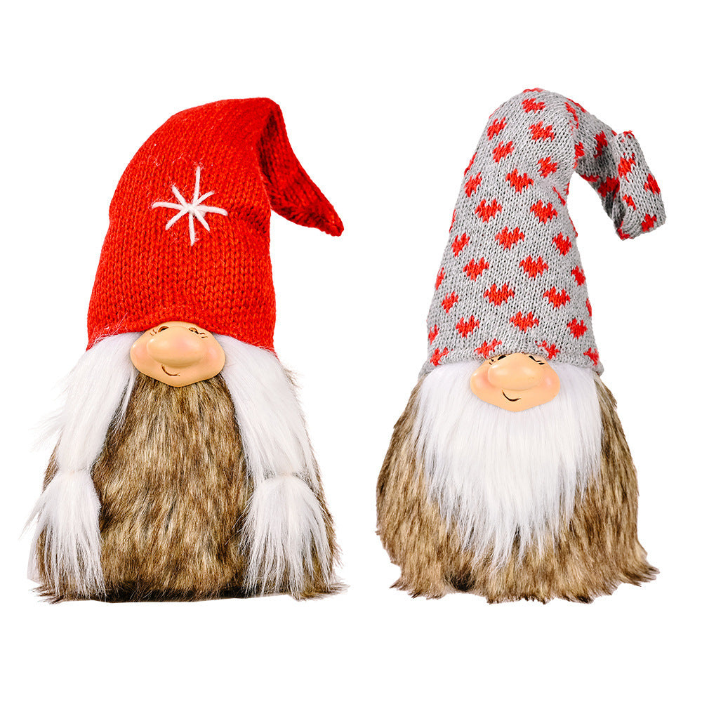 Christmas Decoration Christmas Knitted Hat Doll Ornaments