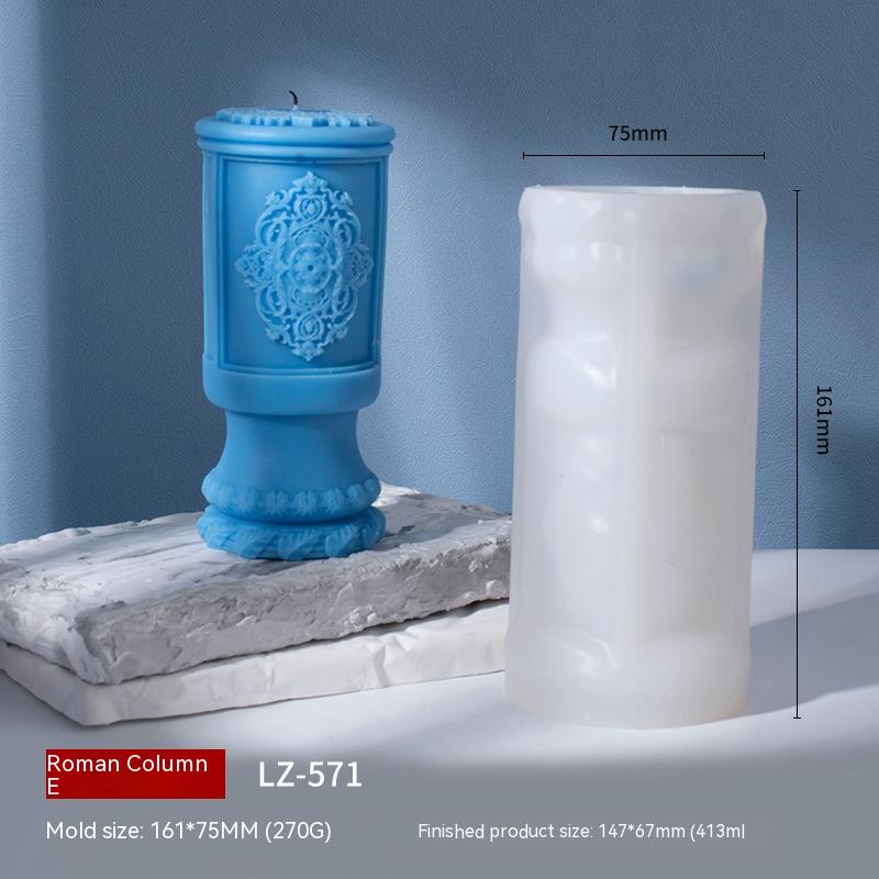 Roman Column Aromatherapy Candle Silicone Mold Retro Fragrant Stone Decoration, Silicone candle molds, Geometric candle molds, DIY candle making molds, Aromatherapy Candle, Sented candle, candles, 