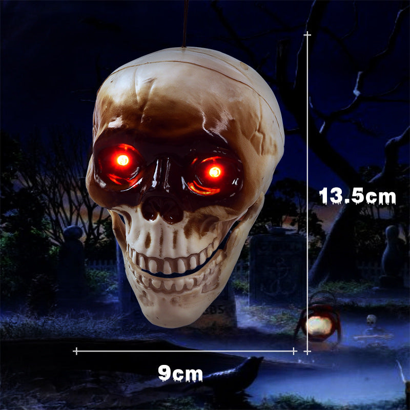 Halloween Induction Electric Open Mouth Skull Luminous Sound