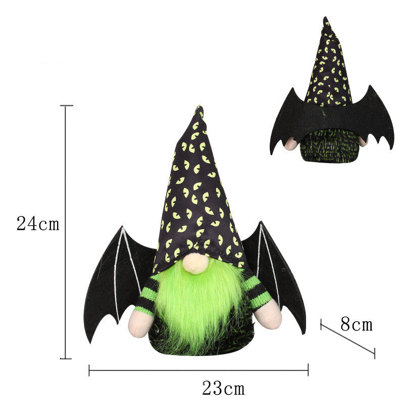 Halloween Bat Wings Window Decoration Faceless Doll Atmosphere Props