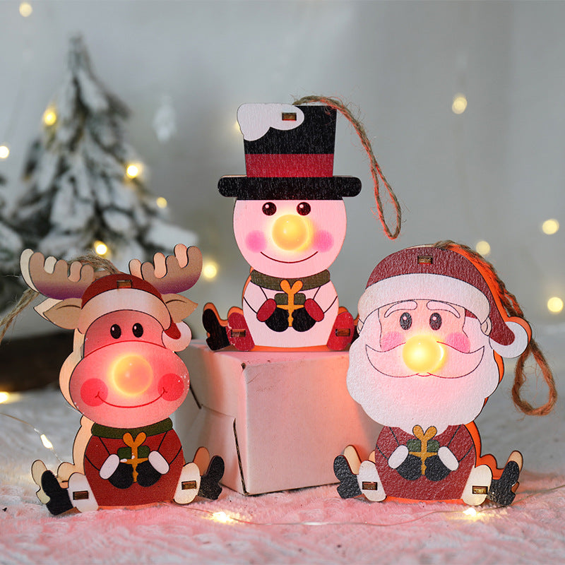 Christmas Decoration Luminous Ornaments Wooden, Christmas Wooden Decoration, Christmas Decoration Items, Christmas Decoration Ornaments, Christmas Wooden Pendant