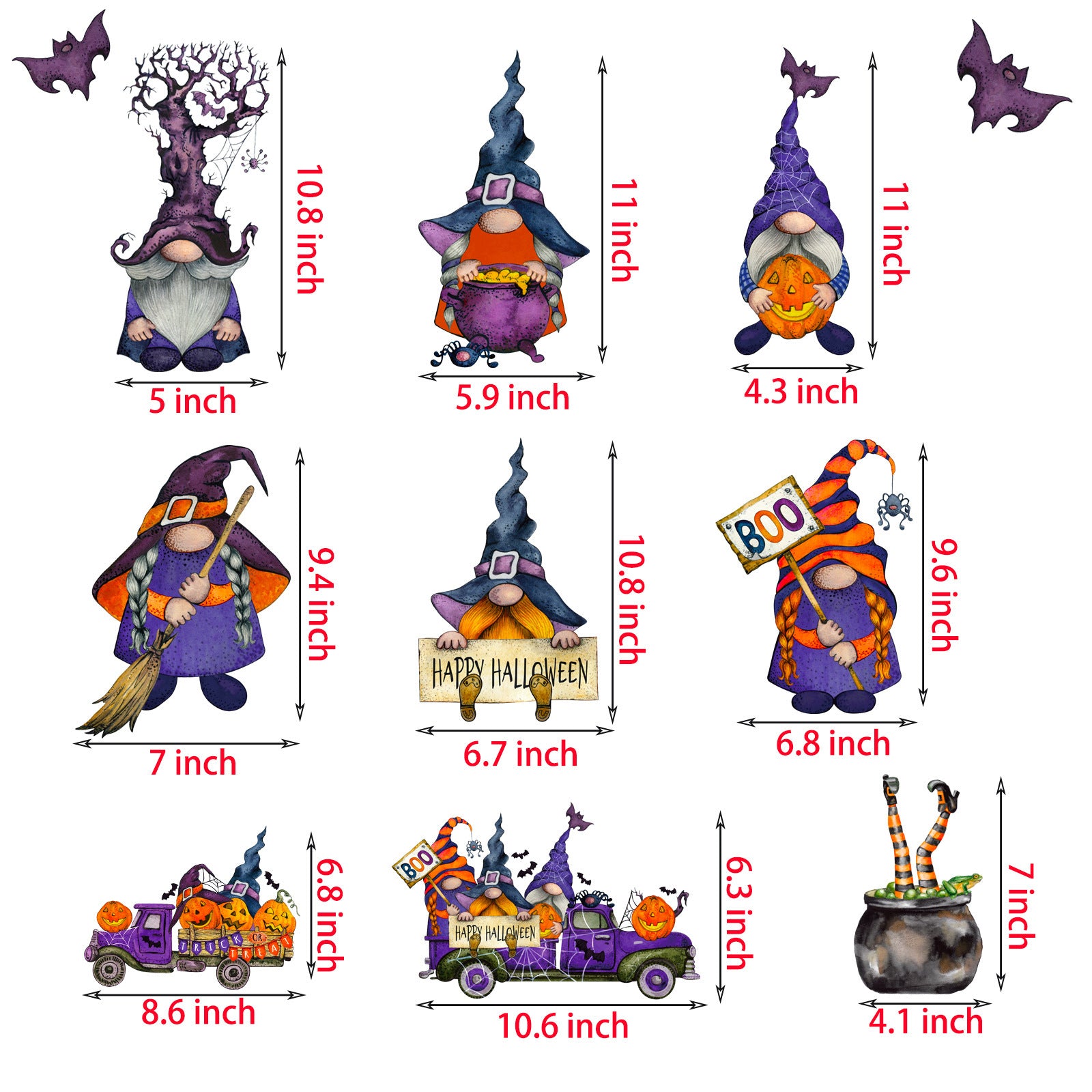 Halloween Static Cartoon Horror Decorative Stickers