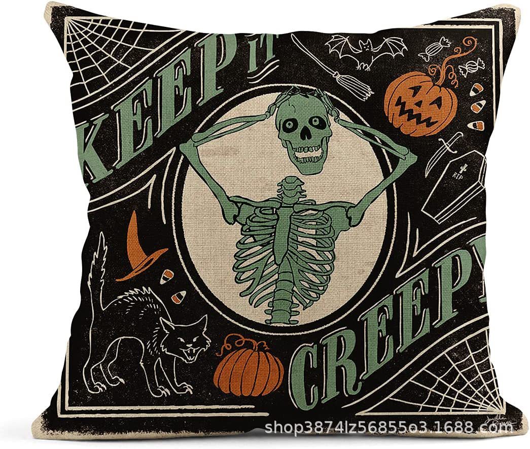 Halloween Pattern Decorative Back Cushion Cover