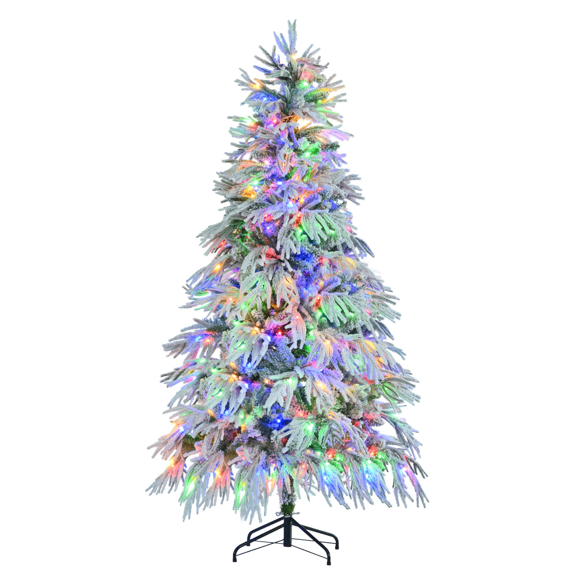 6 Feet Pre-installed Spruce Snow Cover Christmas Tree With 300 Multi-color LED Lights, Christmas tree, Artificial Christmas tree, Real Christmas tree, Miniature Christmas tree, Tabletop Christmas tree, Pre-lit Christmas tree, Flocked Christmas tree, White Christmas tree, Black Christmas tree, Ceramic Christmas tree, Christmas tree topper, Christmas tree skirt, Christmas tree stand, Christmas tree storage bag, Christmas ornaments, Glass Christmas ornaments, Shatterproof Christmas ornaments, Christmas