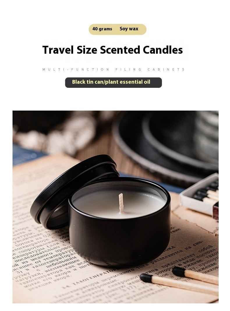 40g Travel Pack Black Iron Can Soy Wax Aromatherapy Candle