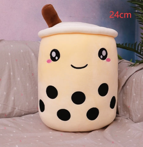 Cute Fruit Drink Plush Soft Strawberry Milk Tea Stuffed Animals