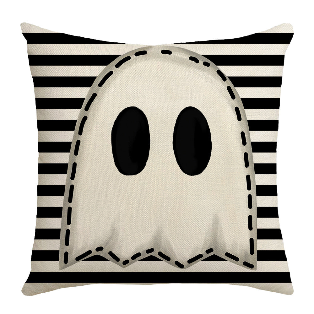 Halloween Pillow Cover Living Room Single-sided Linen