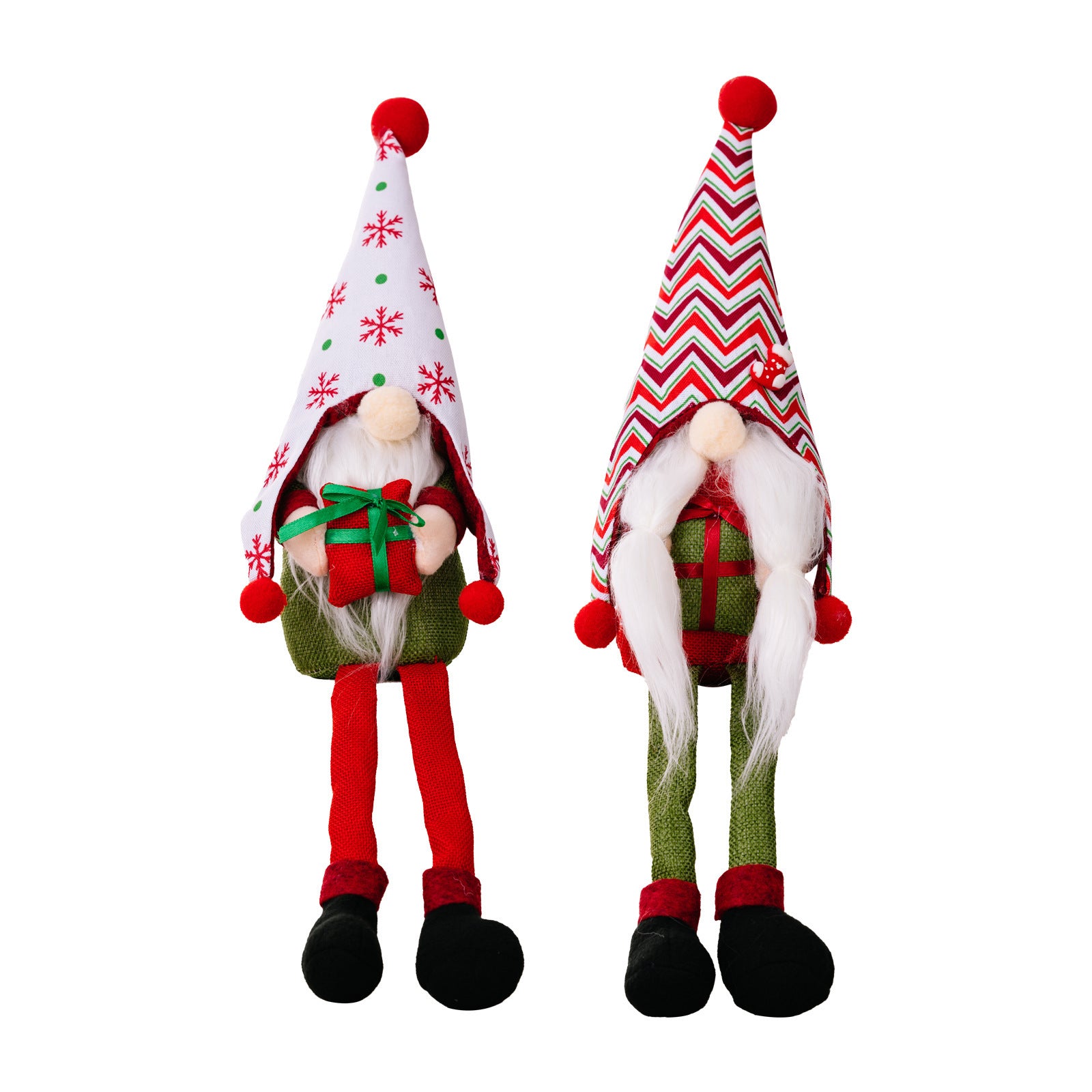 Christmas Decorations Striped Pointed Hat Doll