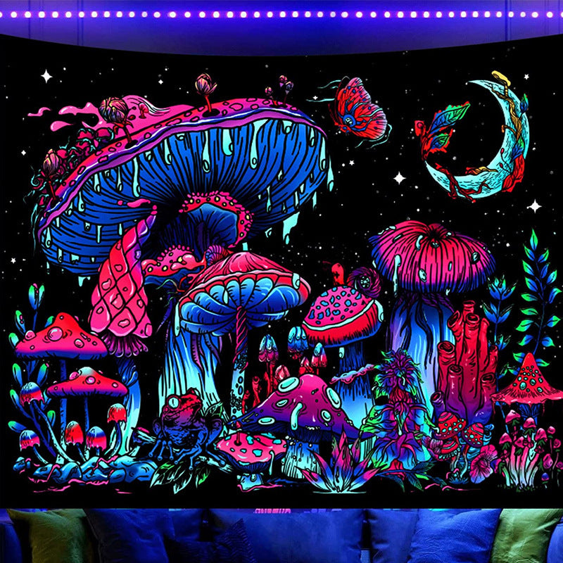 Fluorescent Tapestry Mushroom Moon Skull Fluorescent Hanging Cloth Halloween decorations items, Halloween costumes, Halloween masks, Halloween props, Halloween animatronics, Halloween inflatables, Halloween lights, Halloween fog machines, Halloween spider webs, Halloween lanterns, Halloween banners, Halloween streamers, Halloween tableware, Halloween centerpieces, Halloween party favors, Halloween yard stakes, Halloween tombstones, Halloween candles, Halloween wreaths, Halloween garlands
