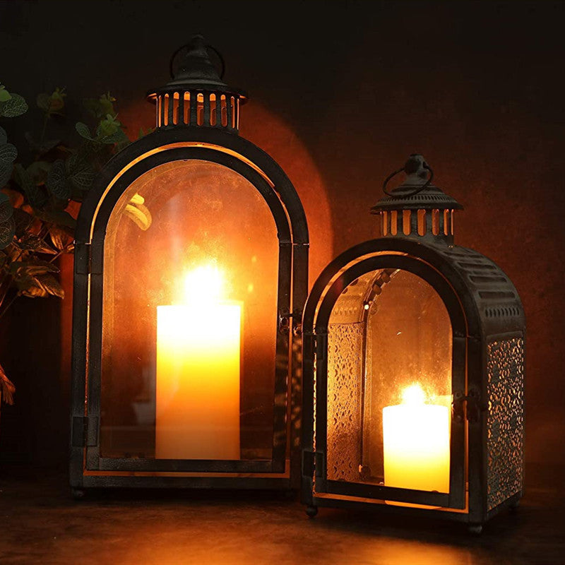 Fashion Vintage Wrought Iron Glass Candle Holder