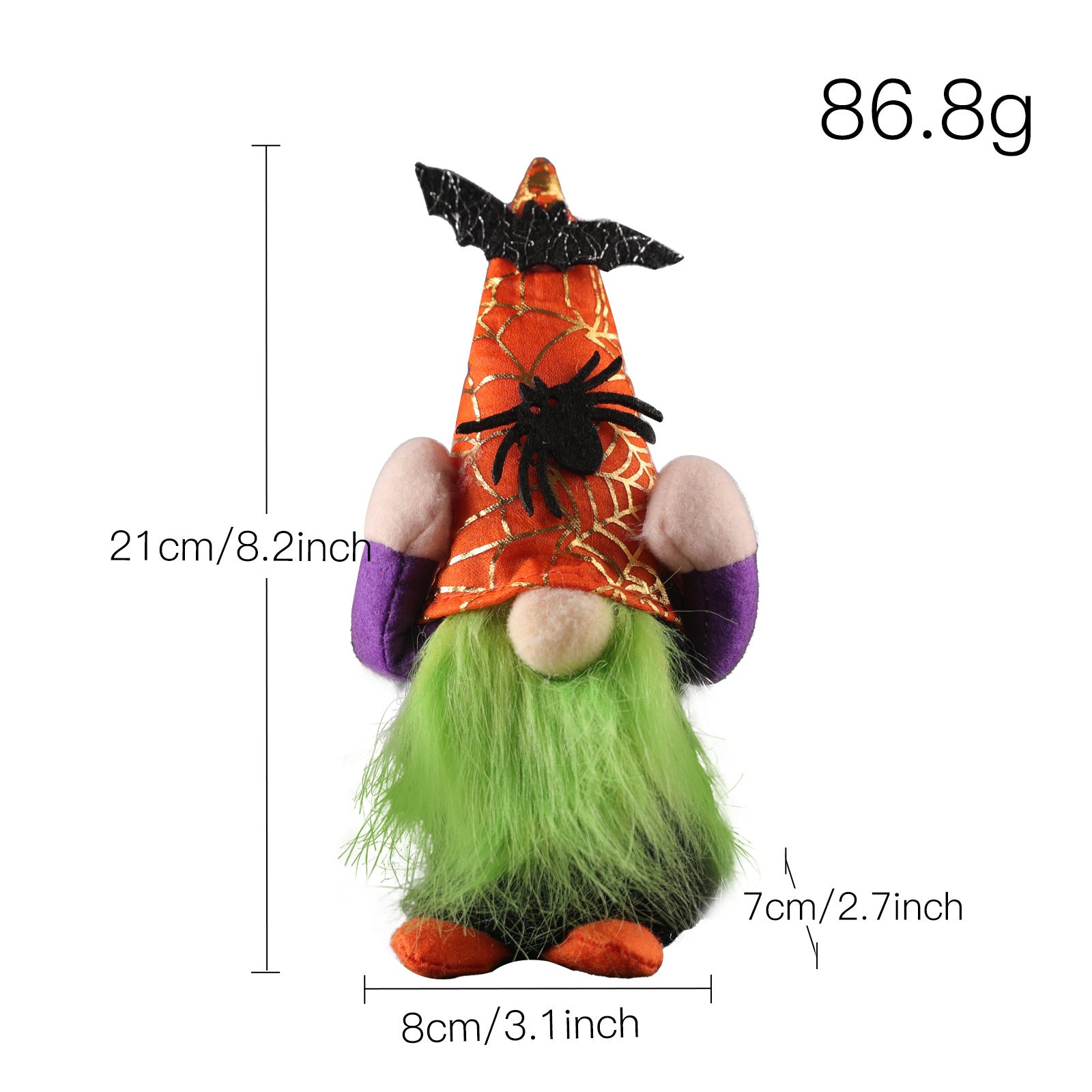 Halloween Spider Pumpkin Rudolf Doll