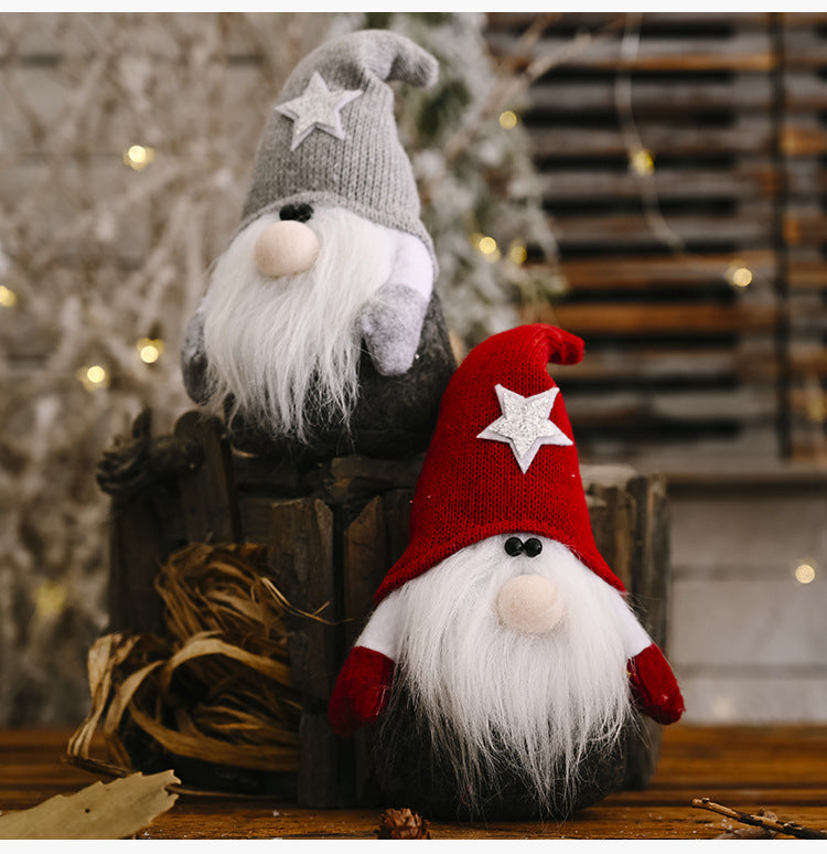 Christmas Decorations Five-pointed Star Forest Man Doll Ornaments