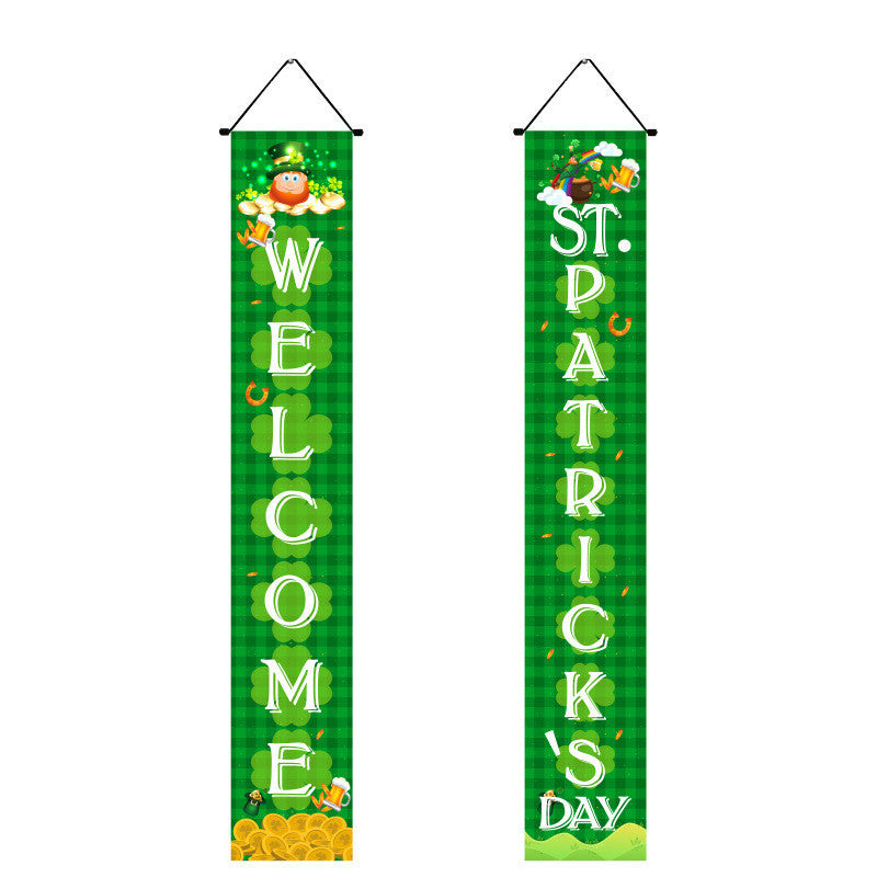 Irish National Day Porch Couplet With Flag, st patricks day decorations, st patricks day decor, st patrick's day decorations, st patrick day decorations, Irish Décor, irish ornaments, Decognomes, St. Patrick's Day Party Supplies, St. Patrick's Day Decorations: Shamrock, Irish & Leprechaun