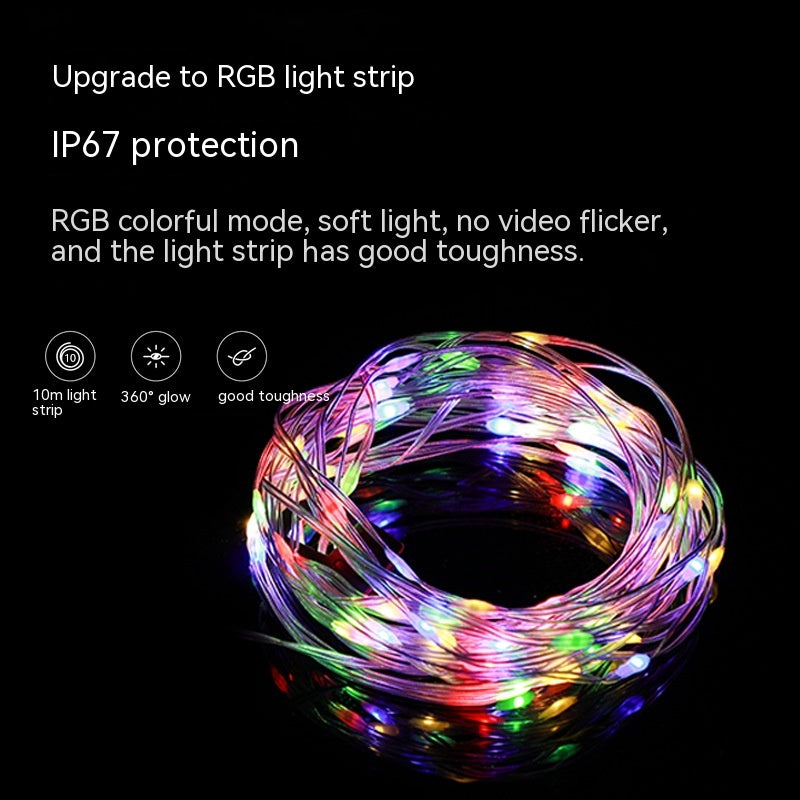 LED Christmas Festival Charging Outdoor Camping Tent Canopy String