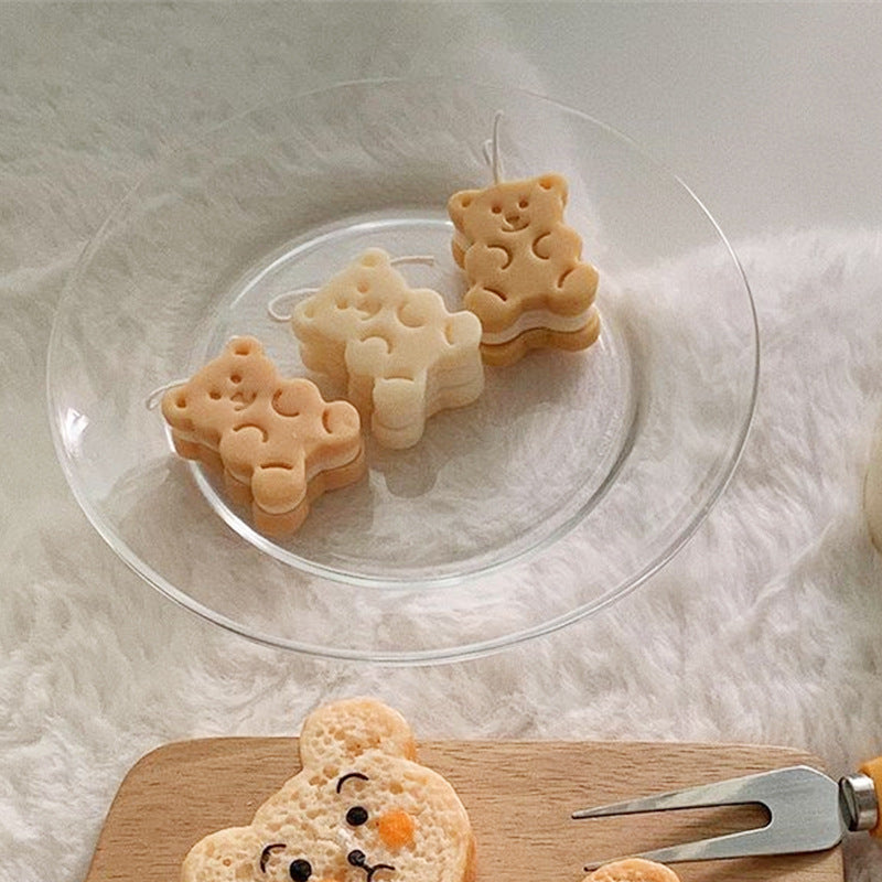 Toast Bread Bear Sandwich Biscuit Aromatherapy Candle Mould