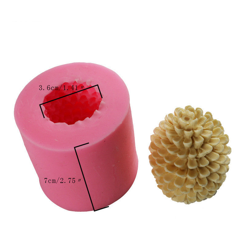 New Pine Cone Shape Silicone Mold Fondant Cake Decoration Mold