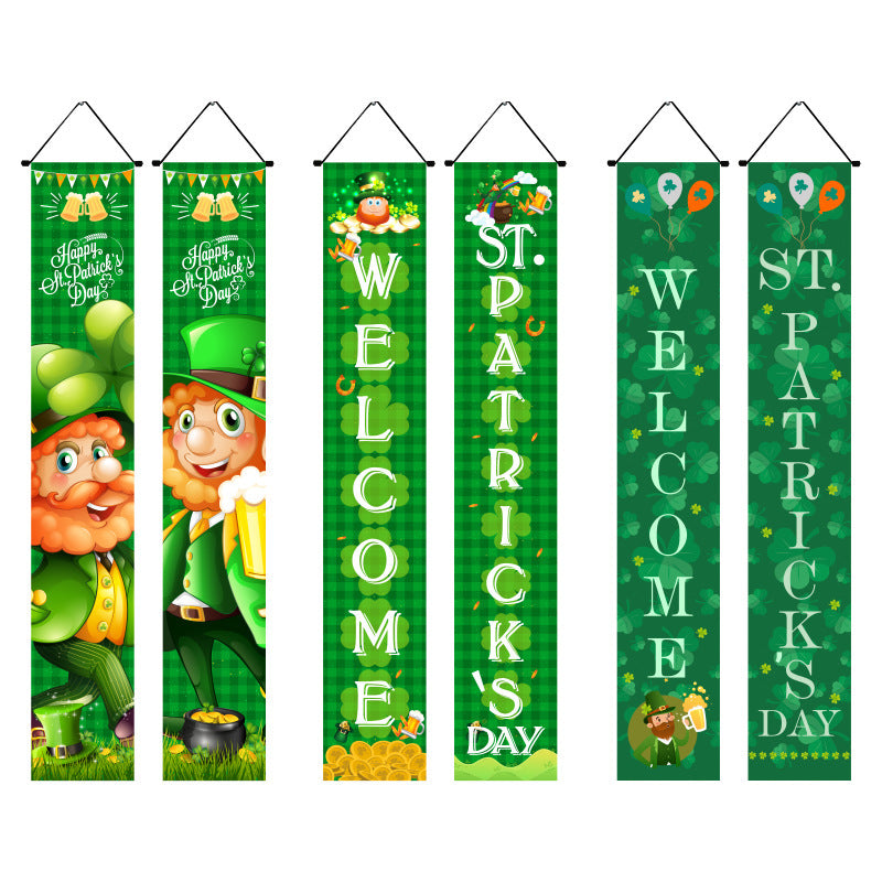 Irish National Day Porch Couplet With Flag, st patricks day decorations, st patricks day decor, st patrick's day decorations, st patrick day decorations, Irish Décor, irish ornaments, Decognomes, St. Patrick's Day Party Supplies, St. Patrick's Day Decorations: Shamrock, Irish & Leprechaun