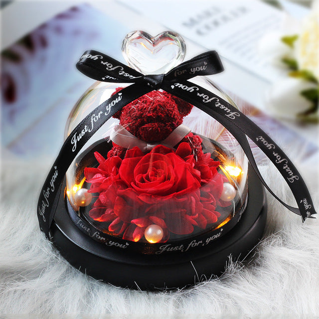 Valentine Day Decor Present Dried Flowers