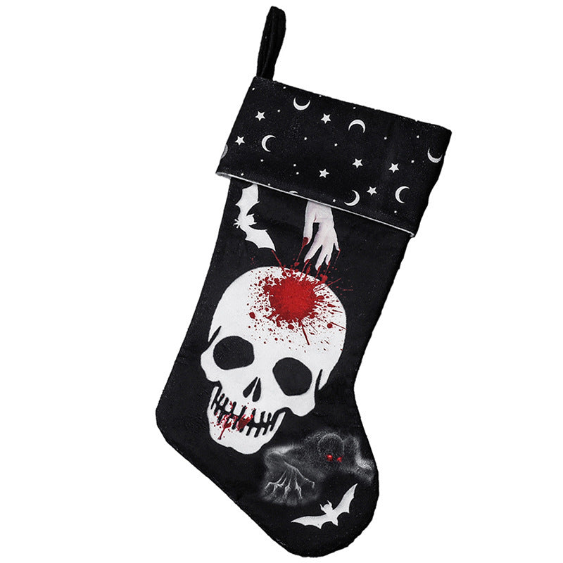 Halloween Print Socks Pendant Horror Scene Decoration