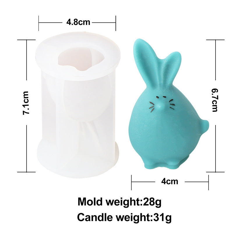 Candle Mold Broken Shell Egg Scottish Fold Vertical Ear Rabbit Resin Model