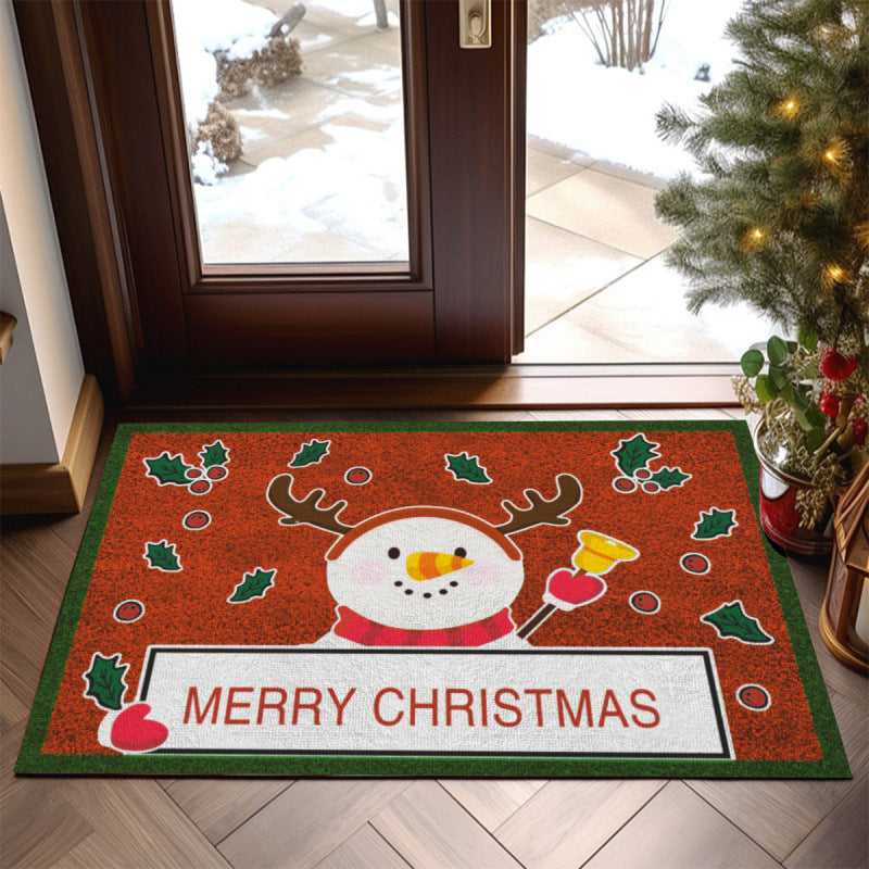 Non-slip Dirt-resistant Cut Christmas Entrance Carpet