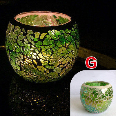 European Glass Mosaic Candle Holder Gift Ornament, candle holder, candle stick holder, glass candle holder, iron candle holder, wicker candle holder 2 piece set, candle holders, candlesticks, candle sticks, Luxury candles holders, taper candle holders, candlestick holder, Wooden Candlestick Candle Holder, Metal Candle Holders