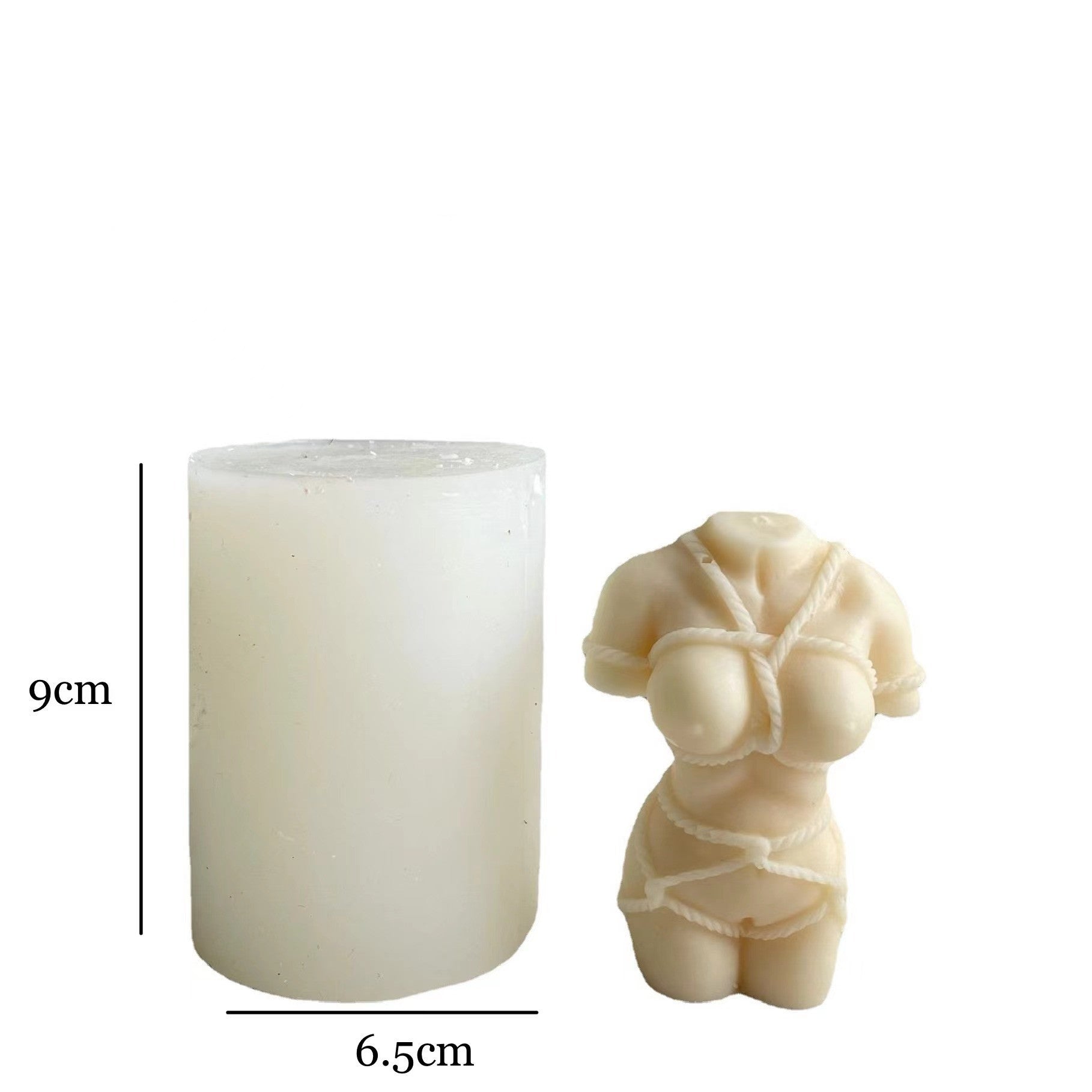 Ladies Body Scented Candle Plaster Mold