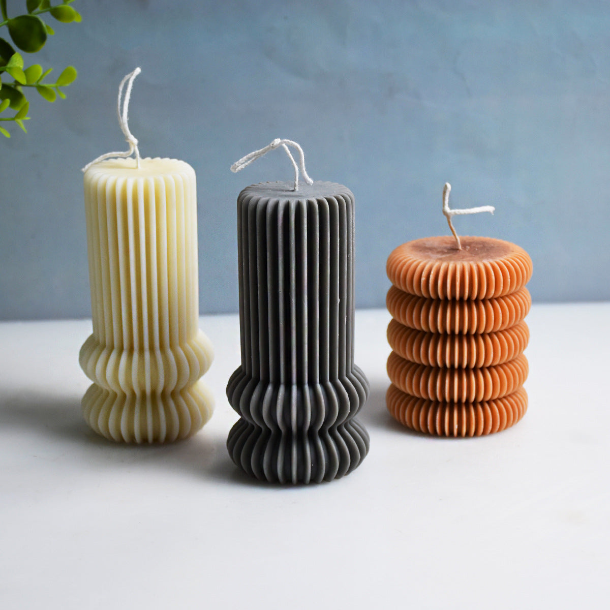 Diy Striped Column Candle Silicone Mold