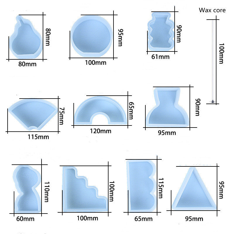 DIY Geometric Shape Candle Aromatherapy Silicone Mold Making Home Decoration, Silicone candle molds, Christmas tree candle molds, Halloween pumpkin candle molds, Easter egg candle molds, Animal candle molds, Sea creature candle molds, Fruit candle molds, Geometric candle molds, Abstract candle molds, DIY candle making molds,