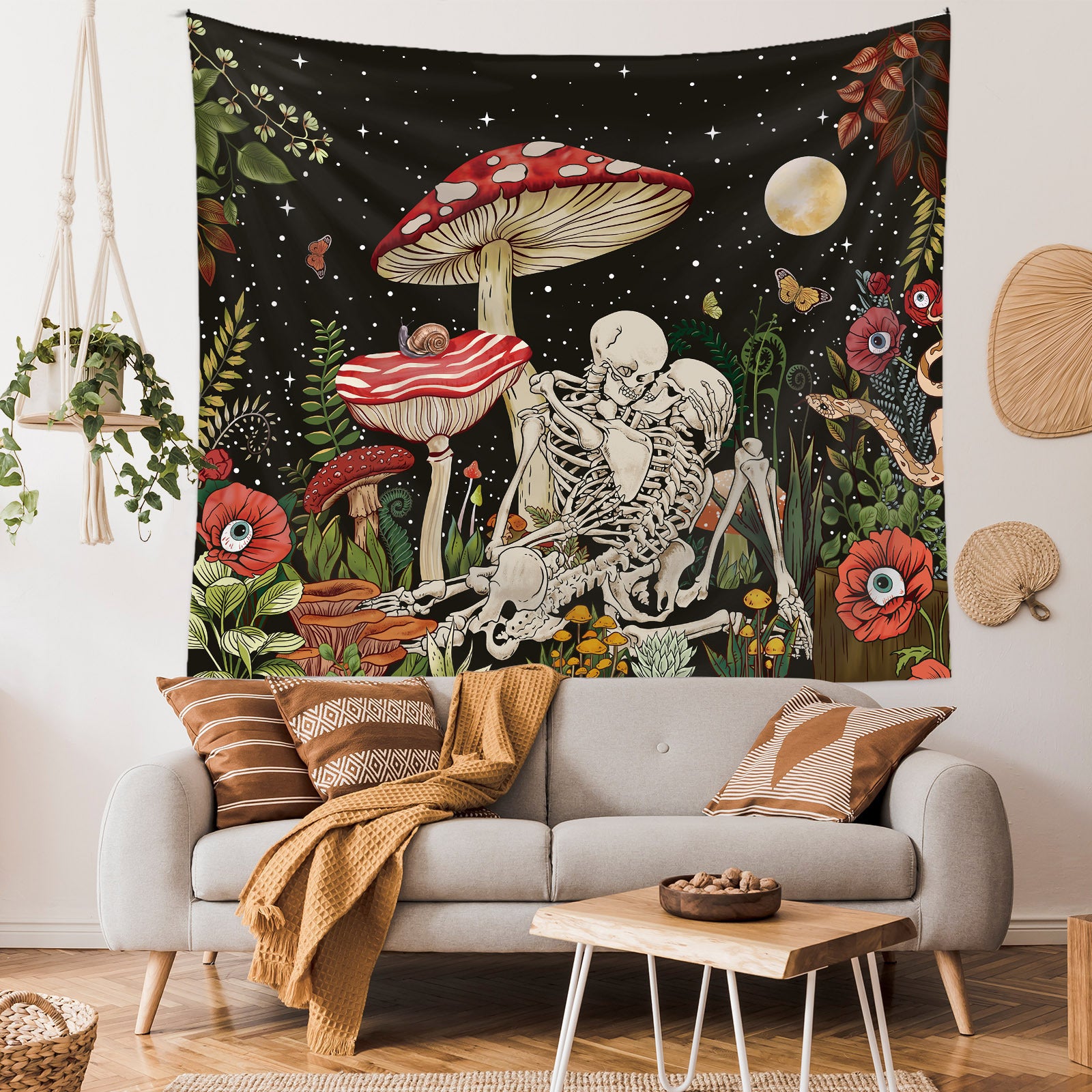 Room Decoration Ins Hanging Cloth Mushroom Tapestry