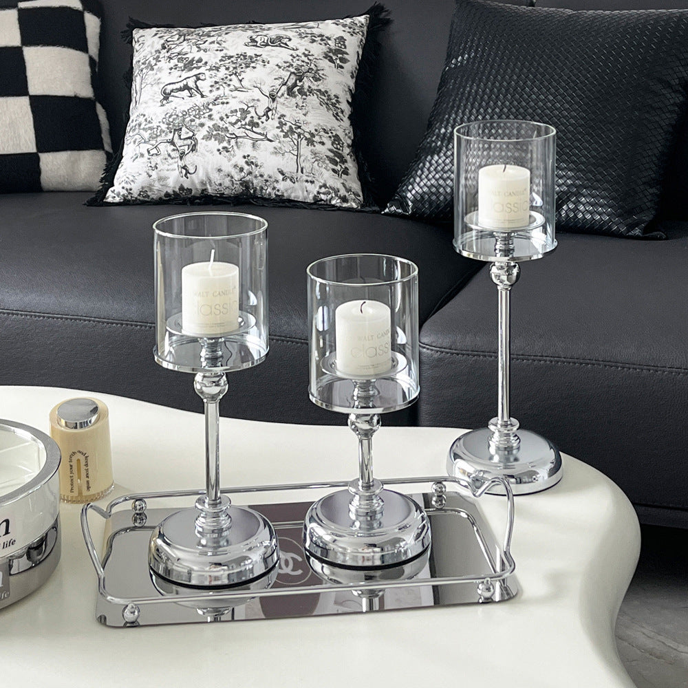 Nordic Light Luxury Candle Holder Retro Romantic Atmosphere, candle holder, candle stick holder, glass candle holder, iron candle holder, wicker candle holder 2 piece set, candle holders, candlesticks, candle sticks, Luxury candles holders, taper candle holders, candlestick holder, Wooden Candlestick Candle Holder, Metal Candle Holders