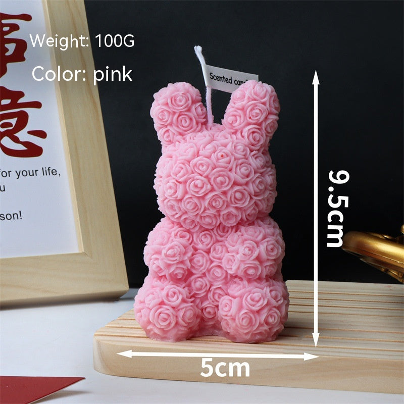 Animal Candle Soy Wax Animal Puppy Rabbit Fragrance, Teddy Bear Candle, Silicone Candle, Silicone Mold Candle