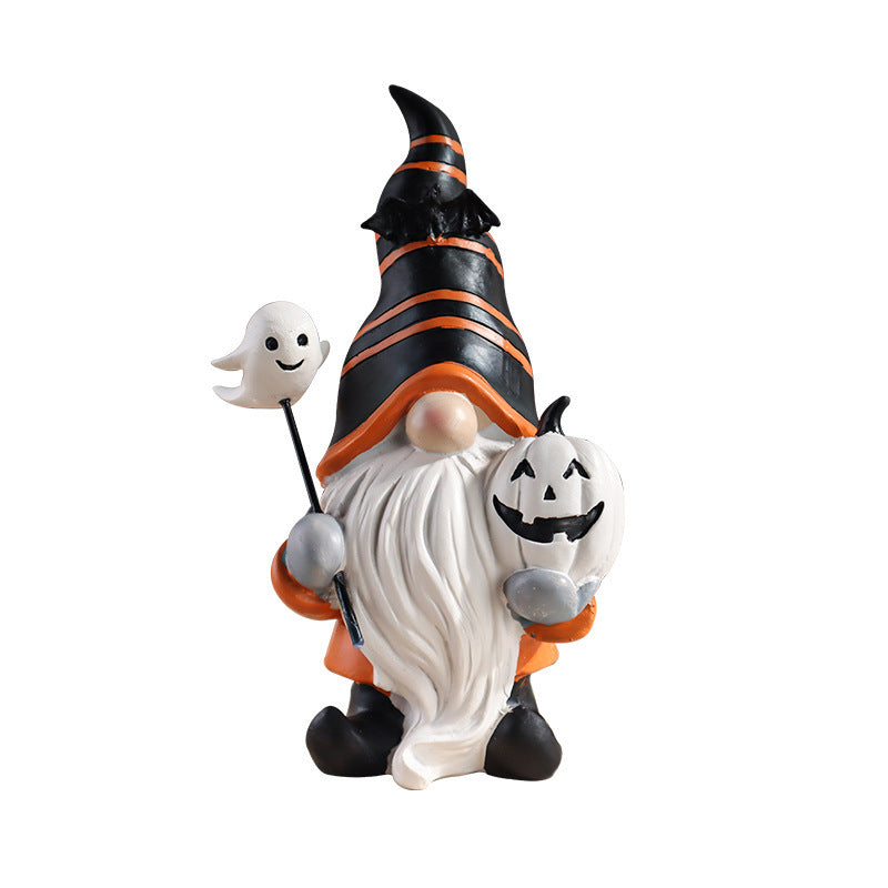 Halloween Pumpkin Elf Wizard Mini Resin Ornament, Pumpkin lanterns, Jack o Lanterns, Halloween Lights, Halloween Decoration Ornaments, Halloween inflatables, carved pumpkins, Halloween wreaths, Halloween Candles.