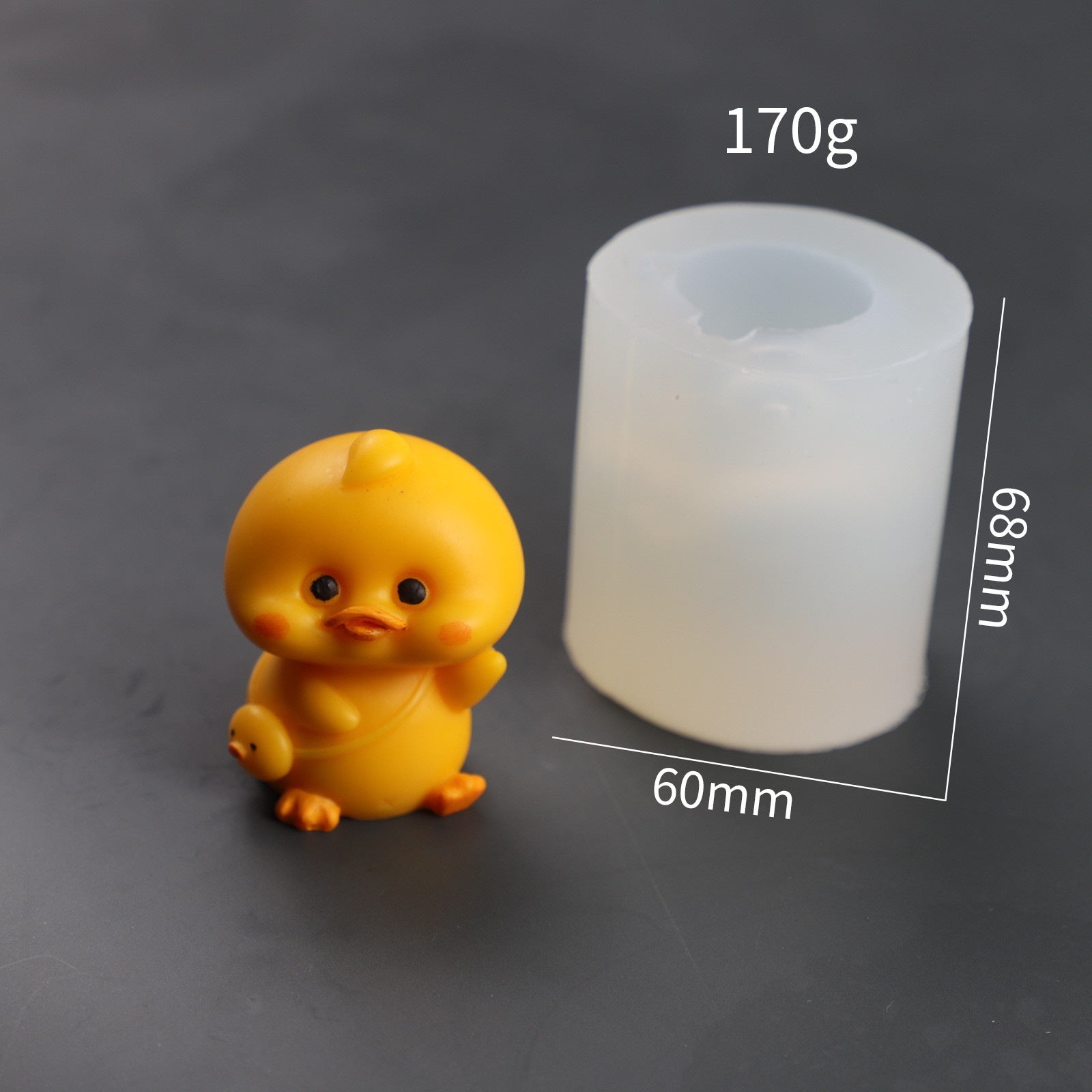 Three-dimensional Small Yellow Duck Aromatherapy Gypsum Candle Silicone Mold DIY Crystal Glue Resin