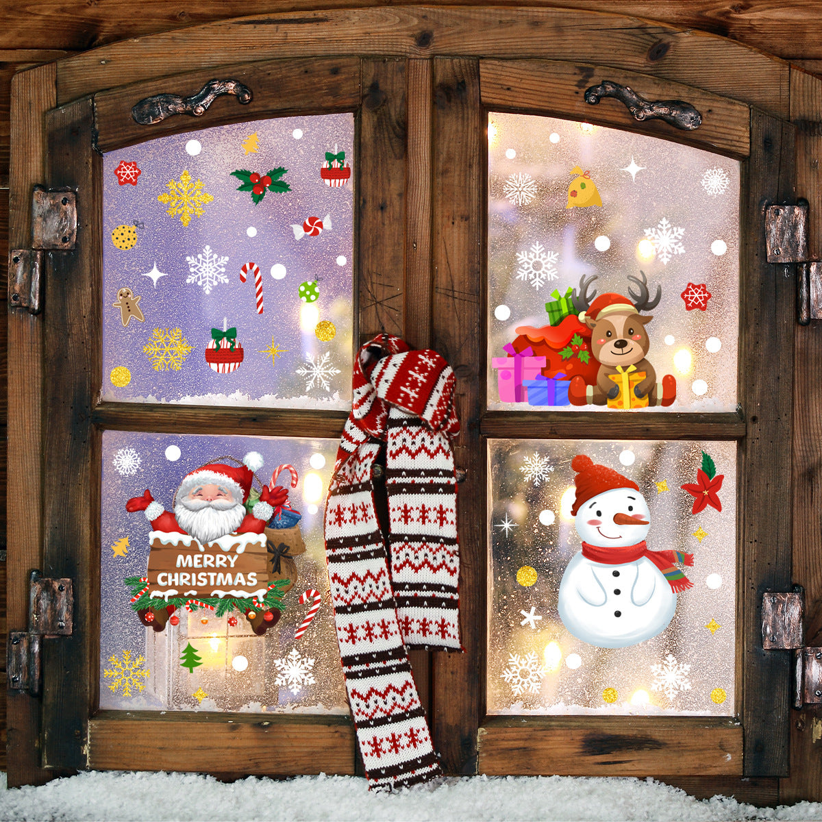 Christmas Static Glass Paste Decorative Painting Stickers