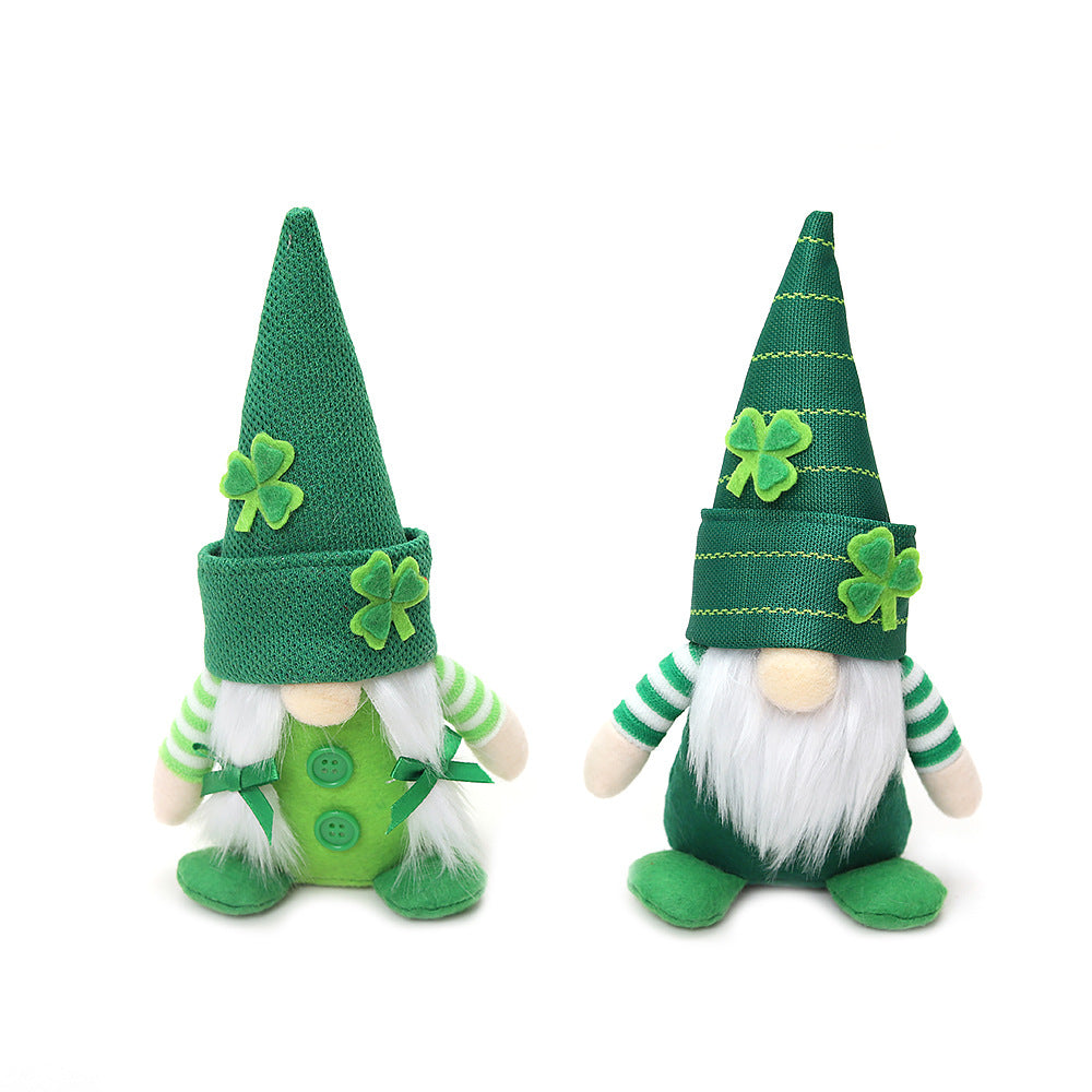 Irish National Day Clover Couple Doll Holiday Decoration