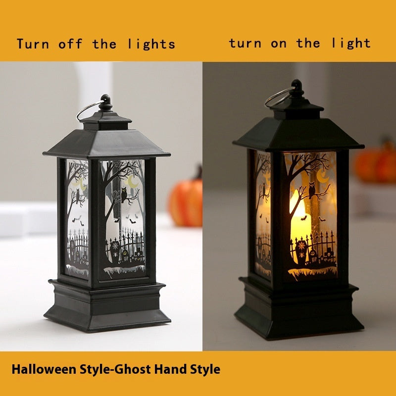 Halloween Pumpkin Lamp Ghost Festival Portable Storm Lantern