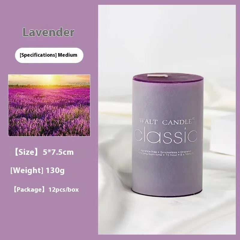 Cylindrical Color Aromatherapy Candle Brilliant Fragrance Candle Smokeless Candles