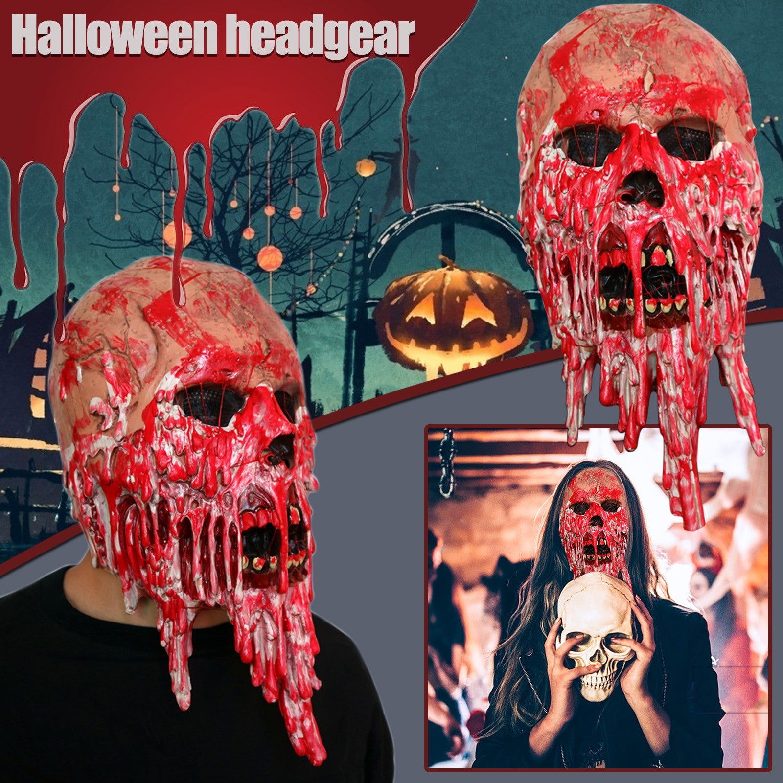 Halloween Walking Dead Scary Blood Ghost Face Mask, Funny Glowing Masks, Halloween Horror Mask, Halloween LED Full Mask, Skull LED Mask, Animal Mask, Costumes Props Mask, Halloween Masks For Sale, Halloween Masks Near Me, Halloween Mask Micheal Myers, Halloween Mask Store, 