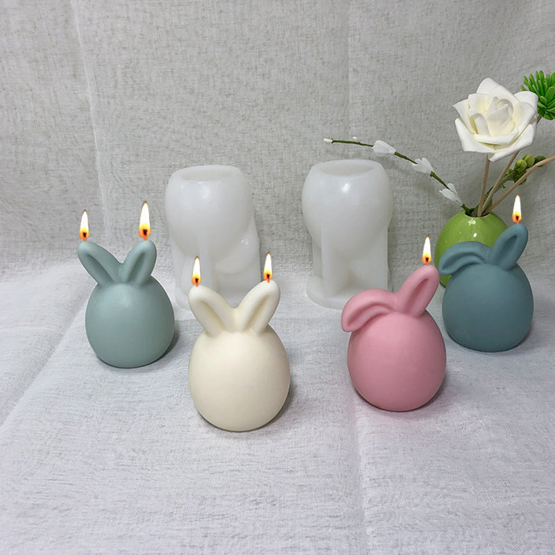 Easter Faceless Rabbit Head Baking Cake Mold DIY Aromatherapy Candle, Silicone candle molds, Christmas tree candle molds, Halloween pumpkin candle molds, Easter egg candle molds, Animal candle molds, Sea creature candle molds, Fruit candle molds, Geometric candle molds, Abstract candle molds, DIY candle making molds,